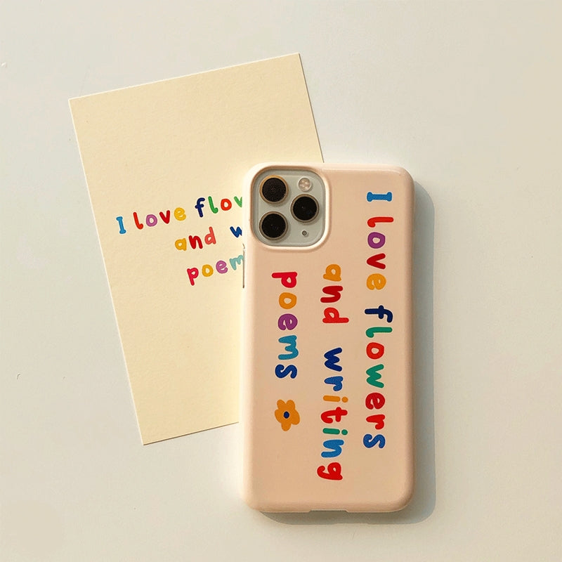 Ovuni - I Love Flowers And Writing Poems Phone Case