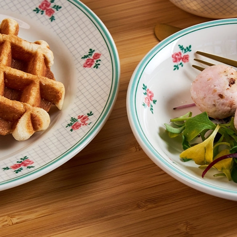 Korean L Retro Brunch Set & Bamboo Tray