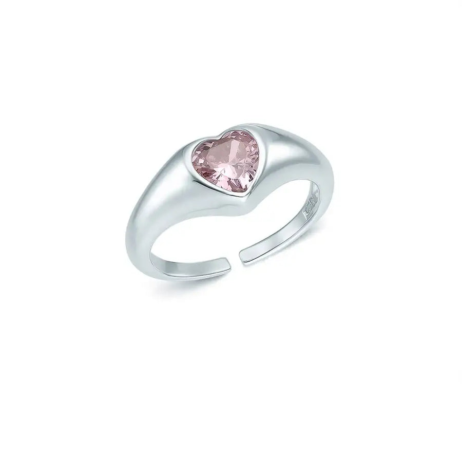 OST - Bold Heart Pink Ring - OST - Jewelry - Harumio