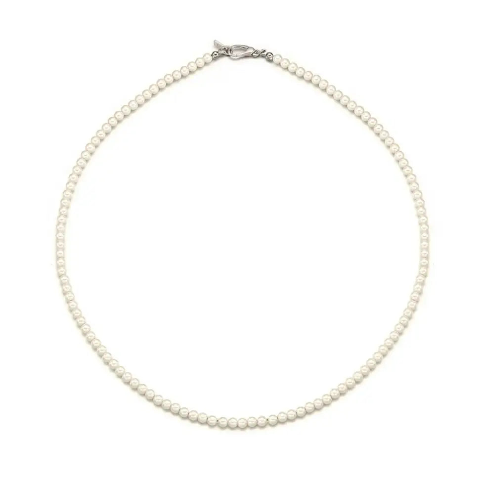 OST - Elegant White 4mm Pearl Necklace - OST - Jewelry - Harumio