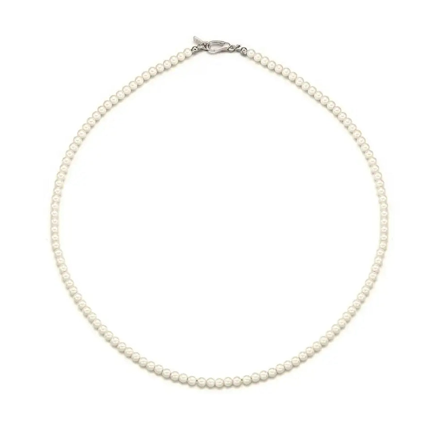 OST - Elegant White 4mm Pearl Necklace - OST - Jewelry - Harumio