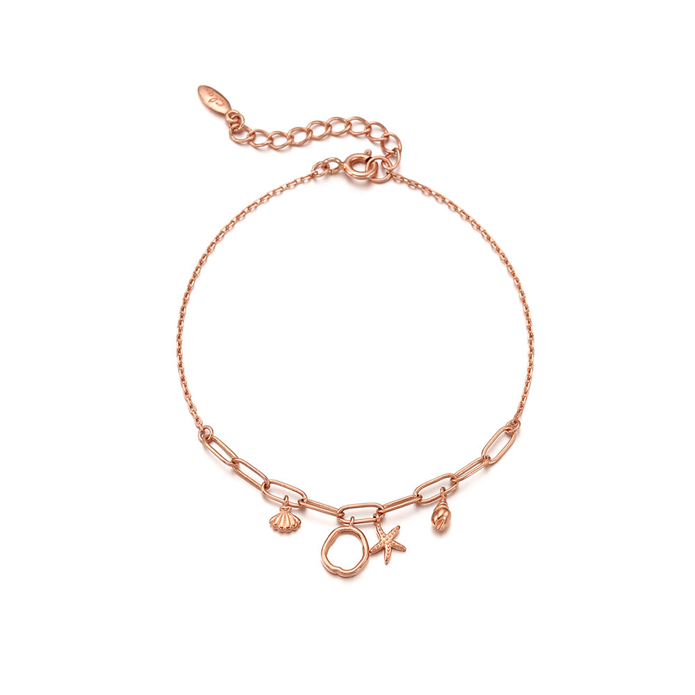 CLUE - Summer Peach Silver Bracelet
