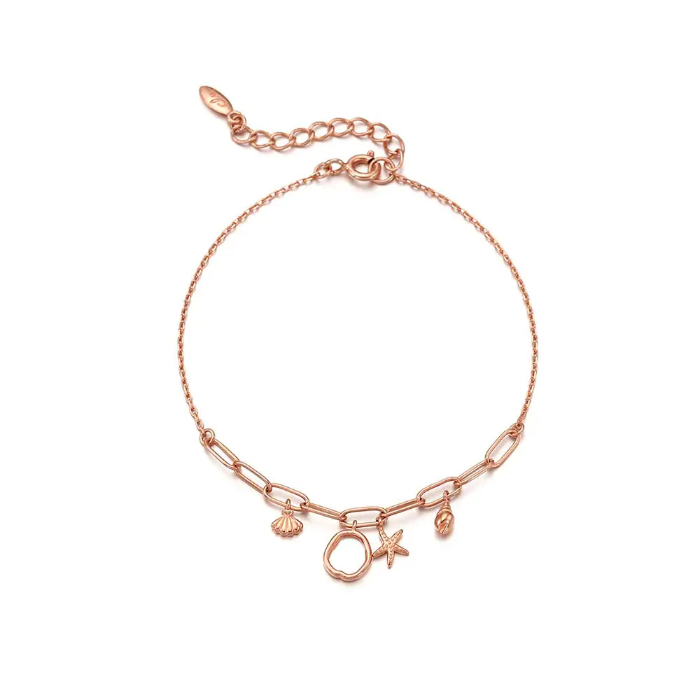 CLUE - Summer Peach Silver Bracelet - CLUE - Jewelry - Harumio