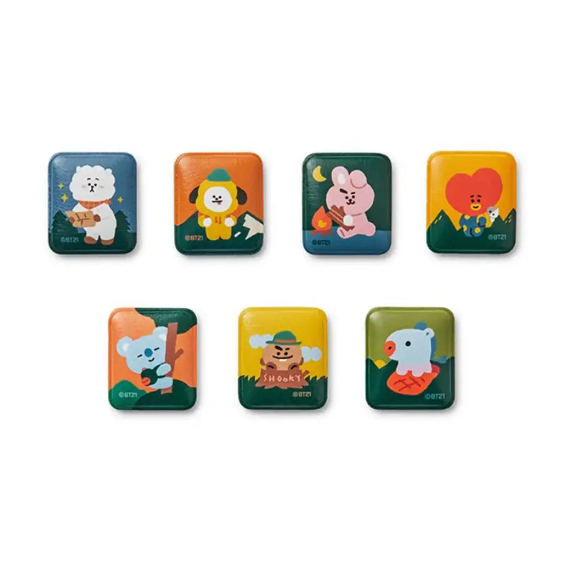 BT21 - Baby Camping Chubby Magnet Set - LINE FRIENDS - Stationary - Harumio