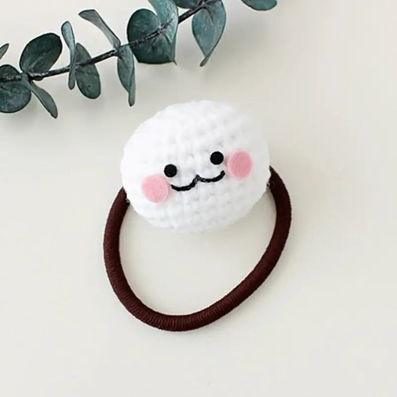 Ikmyeong - Face Hand Knitted Hair Tie - Ikmyeong Shop - Hair Accessories - Harumio