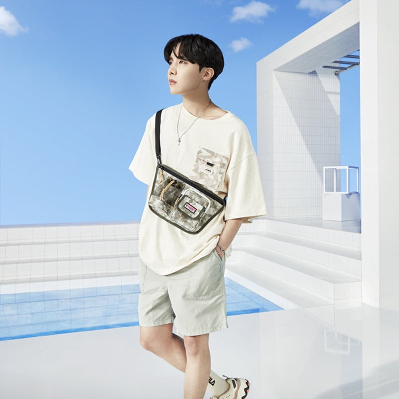 FILA x BTS - This Is Our Summer - EXPLORE Woven Pocket Short Sleeve Tee