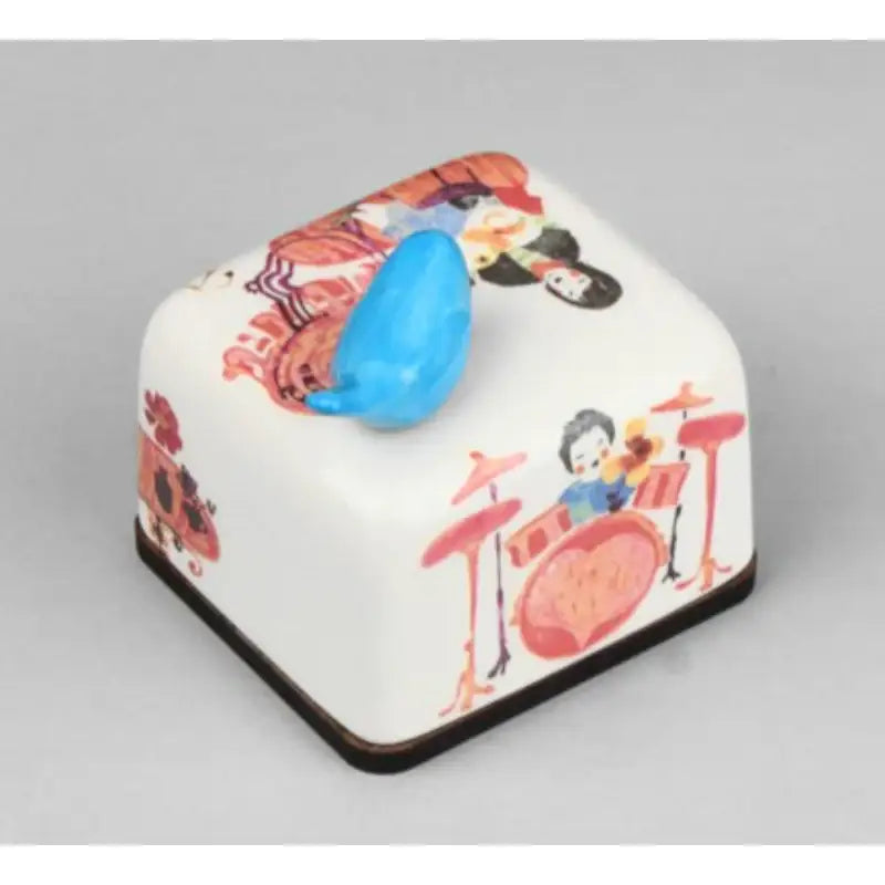 HK Studio - Moony Ceramic Pink Band Musical Paperweight - HK Studio - Music Box - Harumio