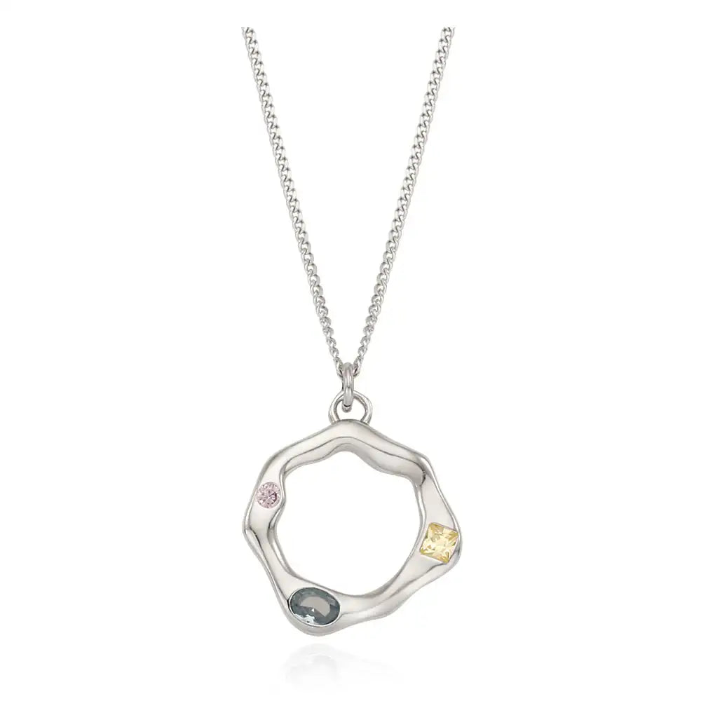 OST - Colorful Unique Silver Necklace - OST - Jewelry - Harumio
