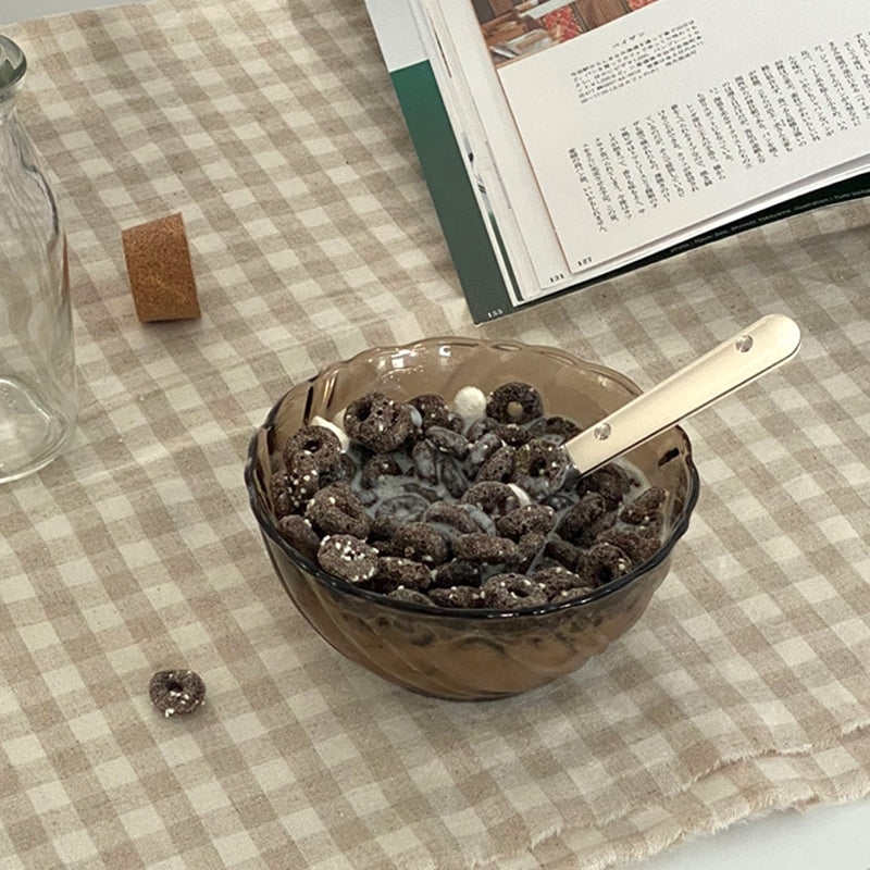 Like A Cafe - Glossy Marine & Brown Bowl