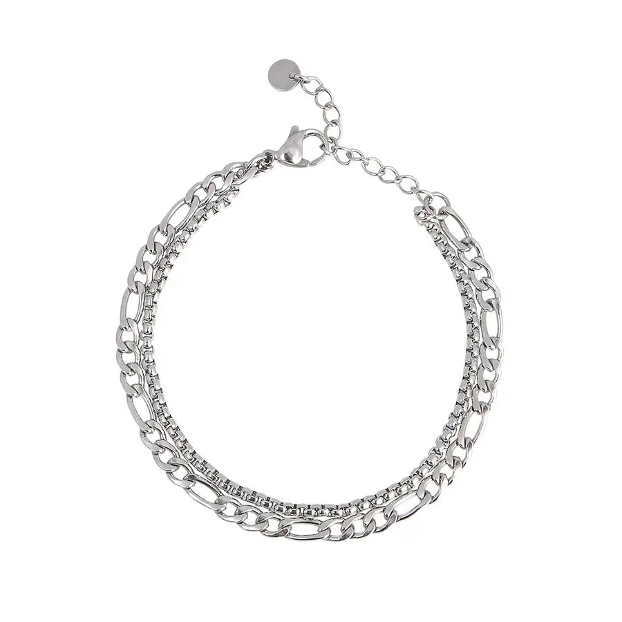 CLUE - Two-line Chain Surgical Steel Bracelet - CLUE - Jewelry - Harumio