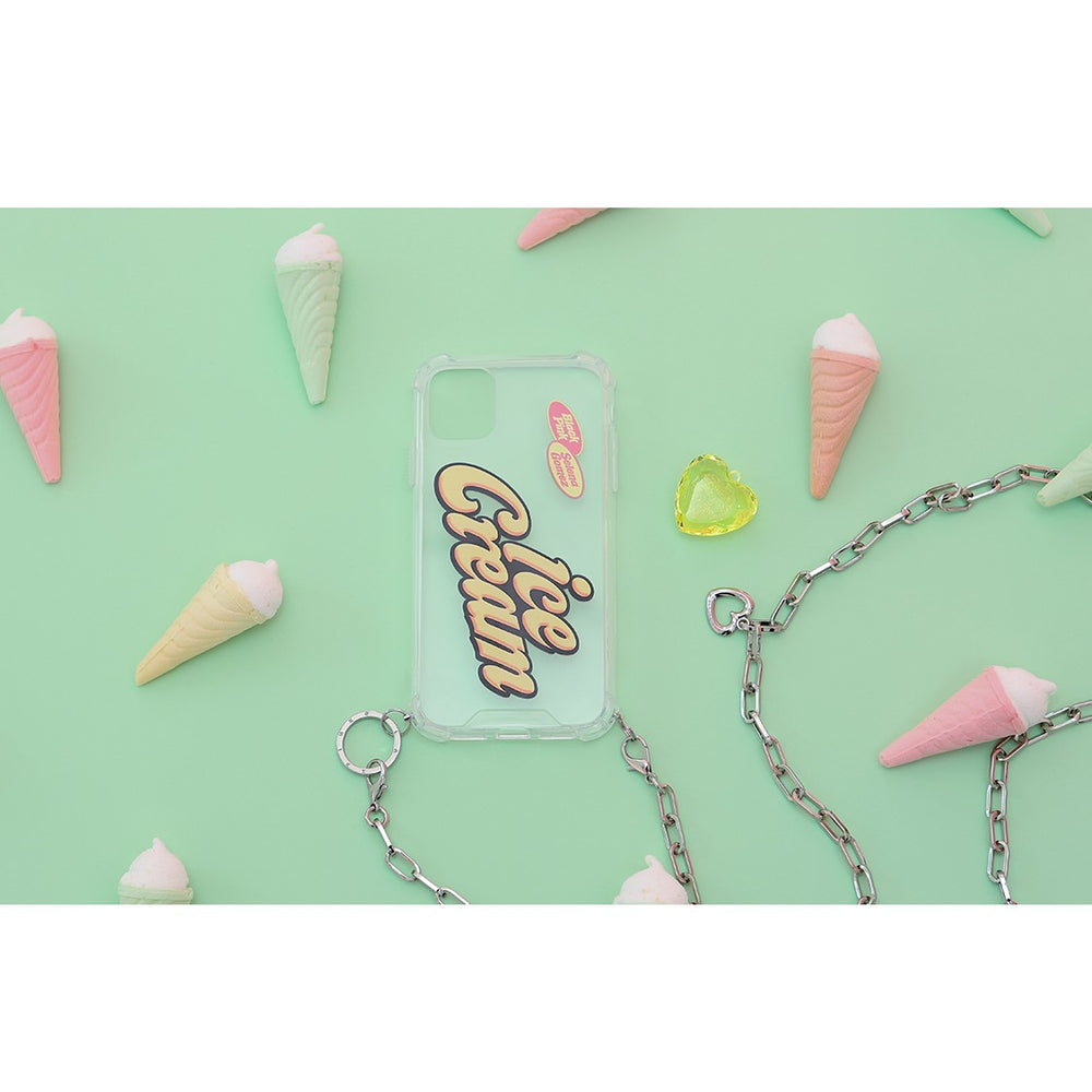 BlackPink - Chain with Clear Phone Case : Ice Cream Text - BlackPink - Accessories - Harumio