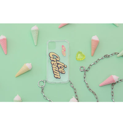 BlackPink - Chain with Clear Phone Case : Ice Cream Text