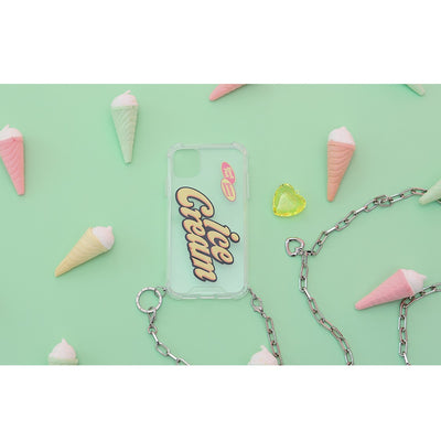 BlackPink - Chain with Clear Phone Case : Ice Cream Text