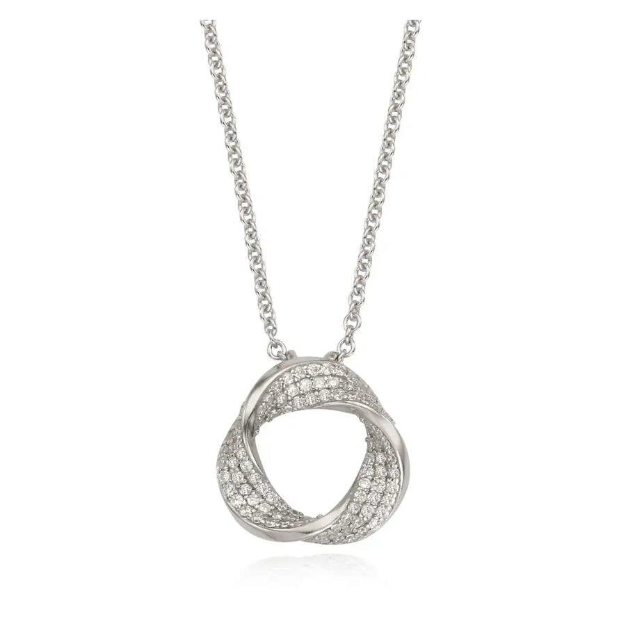 OST - Vermeil Wave Pave Cubic Necklace - OST - Jewelry - Harumio