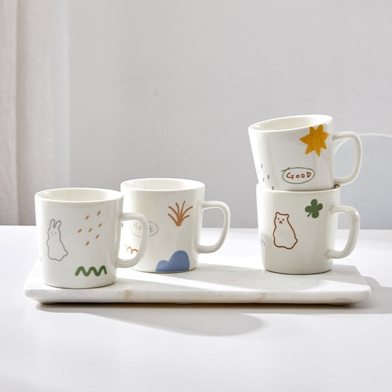 Korean Little Buddy Pom Pom - Mug 4P Set