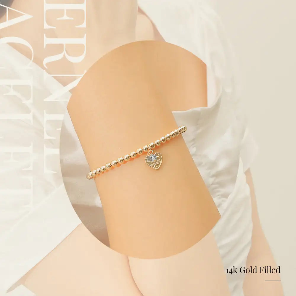 CLUE - 14K Gold Filled Eternal Tanzanite Stone Heart Bracelet - CLUE - Jewelry - Harumio
