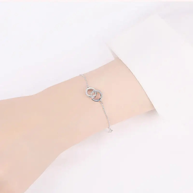 CLUE - Double Coin Silver Bracelet - CLUE - Jewelry - Harumio