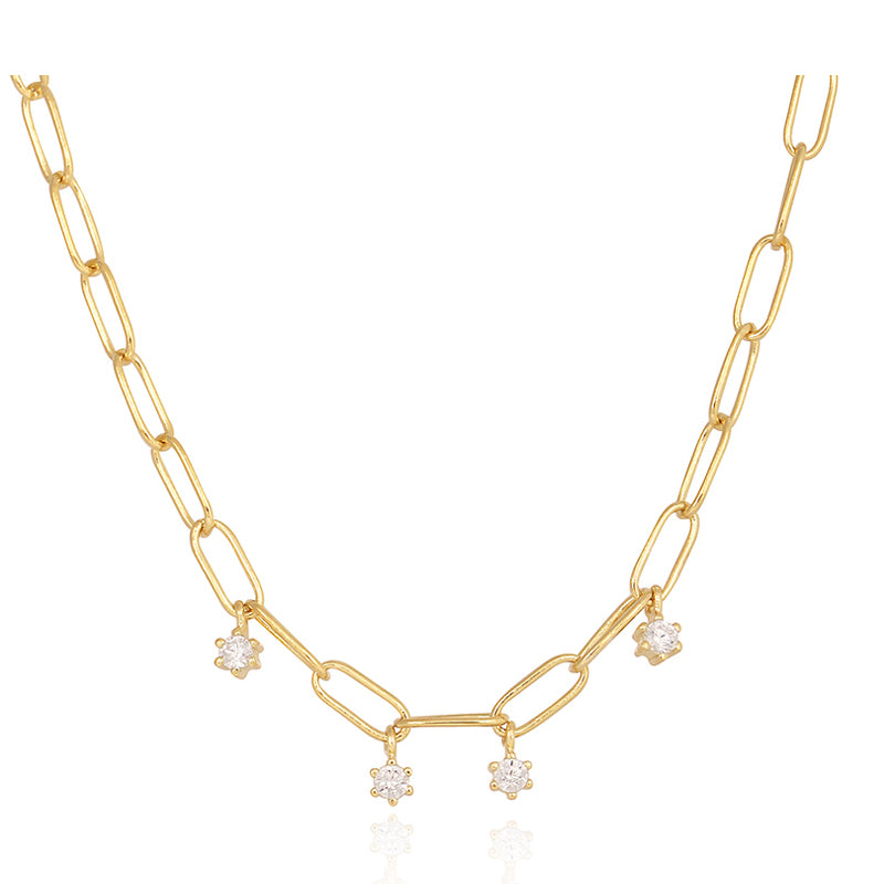 CLUE - Raindrop Cue Chain Silver Necklace