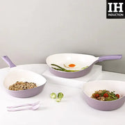 Neoflam - Gaudi Violet Frying Pan Set of 3 - Neoflam - Frying Pan - Harumio