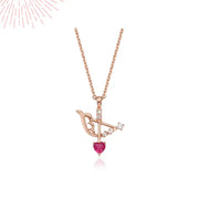 CLUE - Good Fortune July Cupid Silver Necklace - CLUE - Jewelry - Harumio