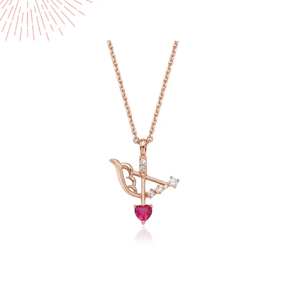 CLUE - Good Fortune July Cupid Silver Necklace - CLUE - Jewelry - Harumio