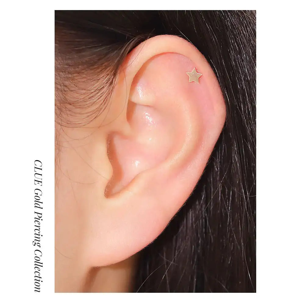 CLUE - Star 10K/14K Gold Ear Pierce - CLUE - Jewelry - Harumio