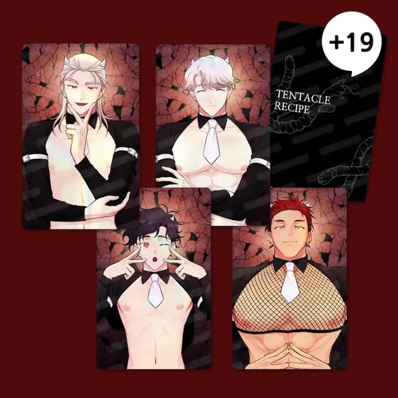 Tentacle Recipe - Hologram Card Set of 4 - Webtoon Shop - Photocard - Harumio