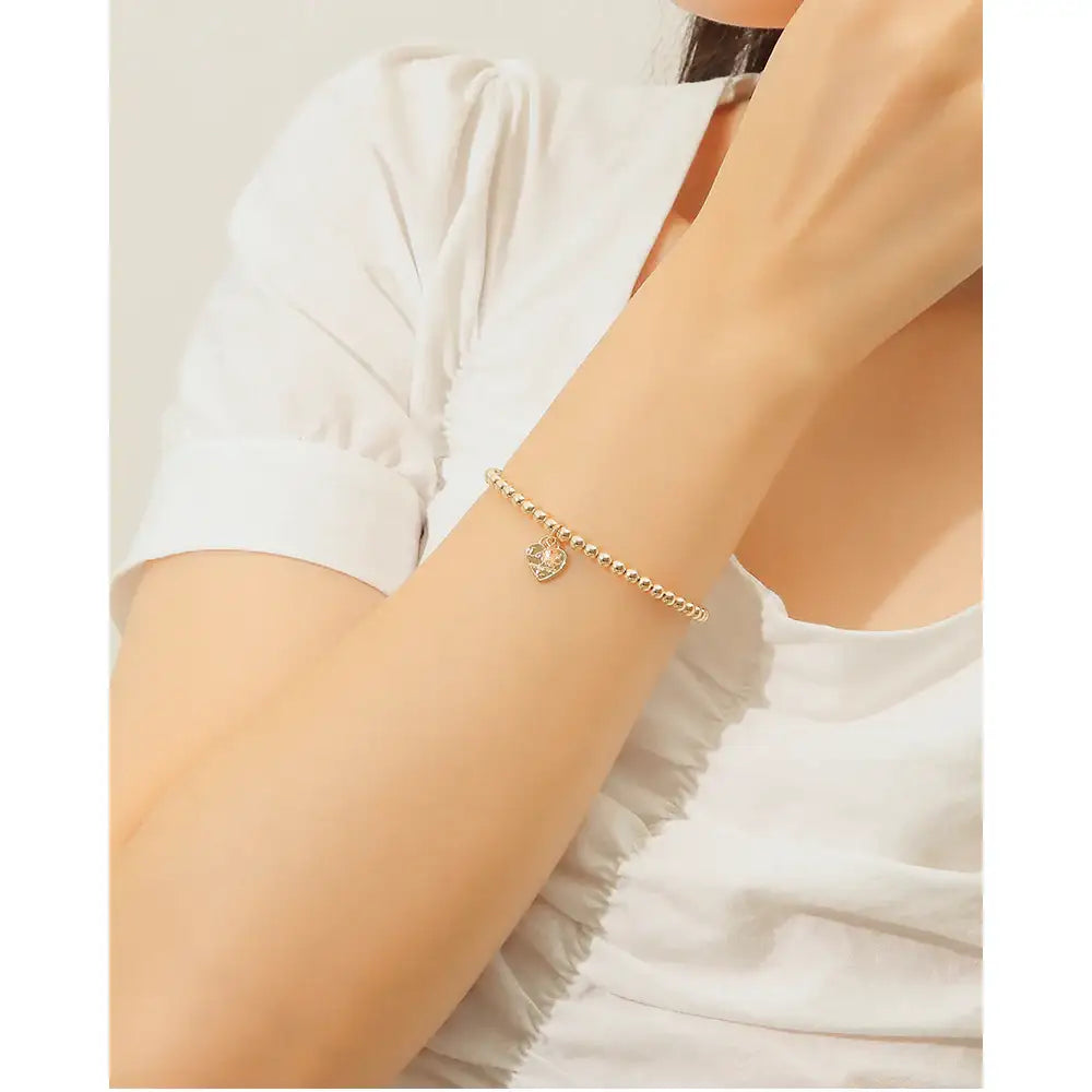 CLUE - 14K Gold Filled Eternal Tourmaline Stone Heart Bracelet - CLUE - Jewelry - Harumio