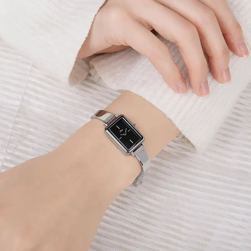 CLUE - Square Modern Silver Metal Watch - CLUE - Watches - Harumio