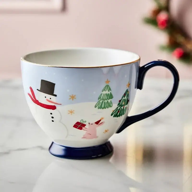 Korean Winter Story - Gold Rim Mug - Modern House - Bowl - Harumio