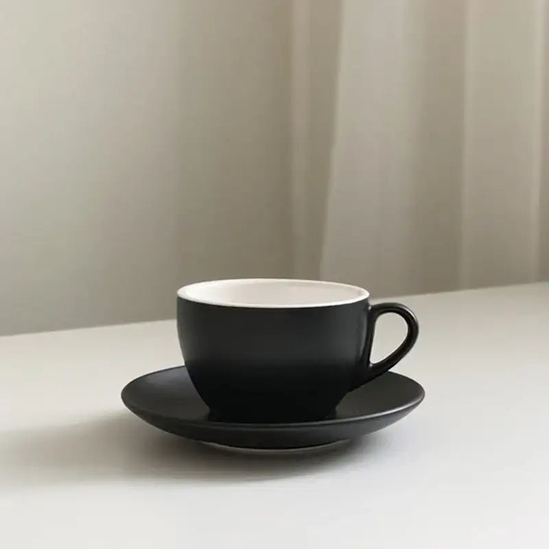 Like A Cafe - Matte Black Coffee Cup & Saucer - Like A Cafe - Home & Living - Harumio
