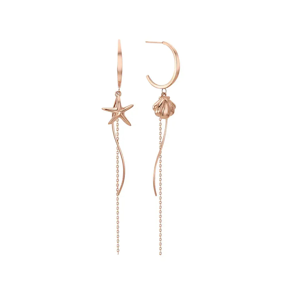 CLUE - Wave Drop Silver Earrings - CLUE - Jewelry - Harumio