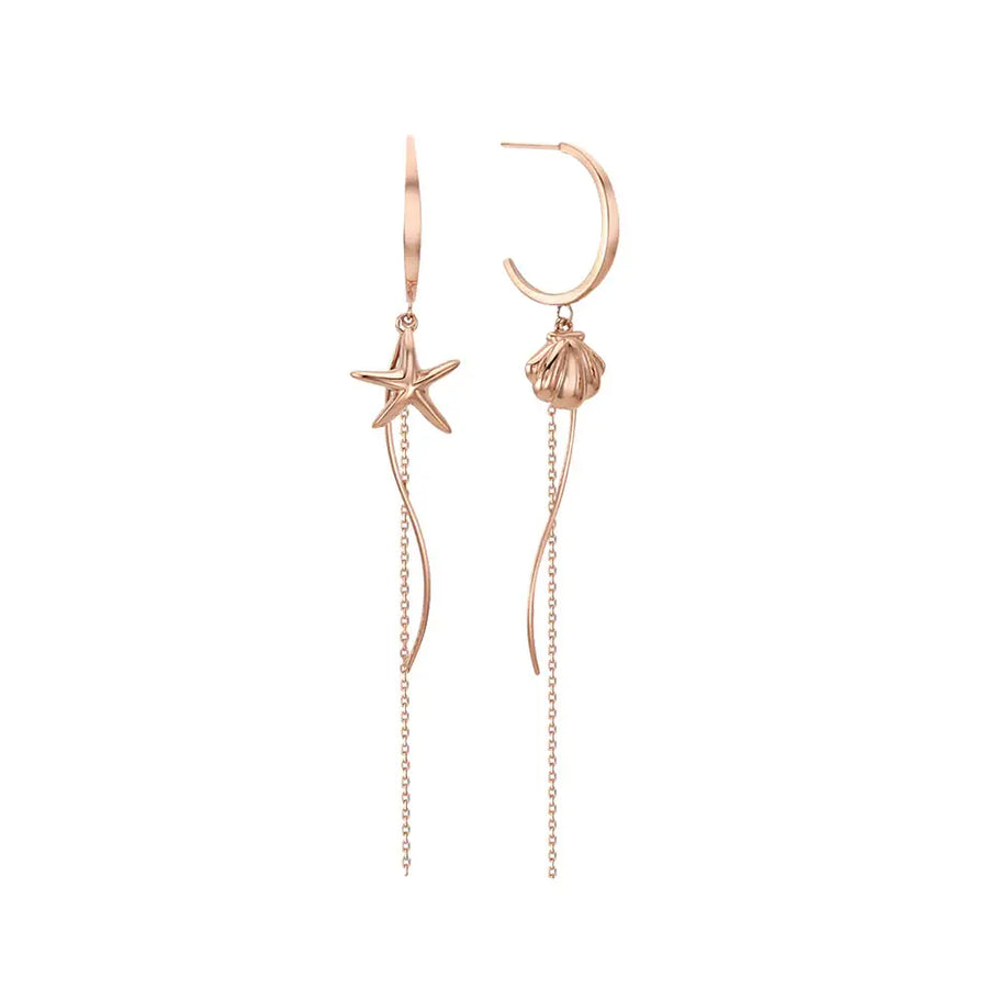 CLUE - Wave Drop Silver Earrings - CLUE - Jewelry - Harumio