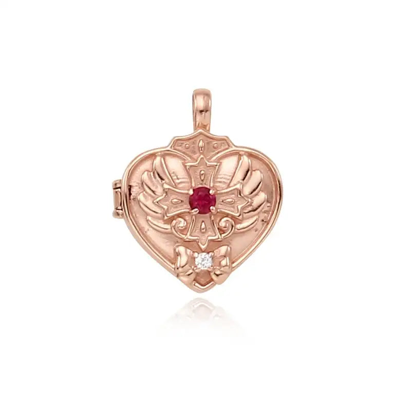 Saint Tail x Clue - Heart Locket 10K Gold Pendant - CLUE - Jewelry - Harumio