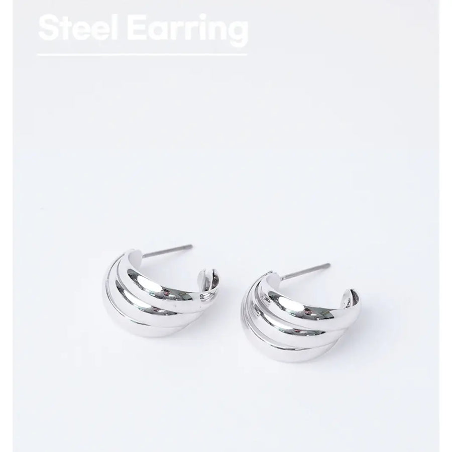OST - Refined Volume Stud Earring - OST - Jewelry - Harumio