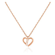 Bloom x Linky Laboratory - Duet Heart Silver Necklace - Bloom x Linky Laboratory - Jewelry - Harumio