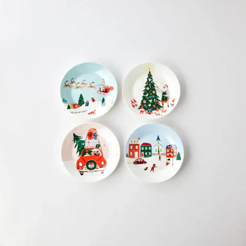 Korean Santa Fairy Village - Plate 4P Set - Modern House - Home & Living - Harumio