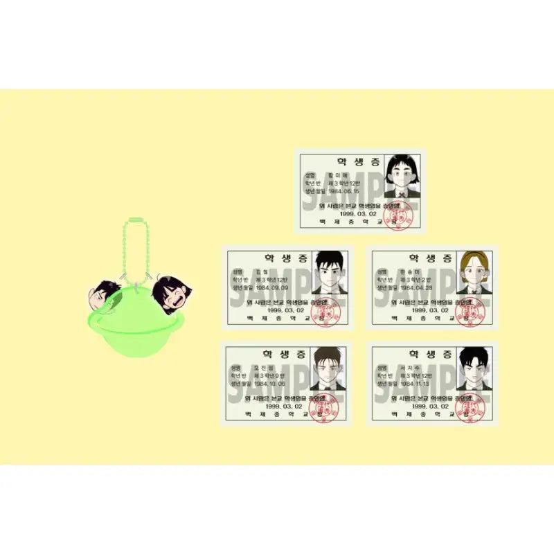 After School Lessons For Unripe Apples - Keyring + Student ID Set (D Set) - Webtoon Friends - Keyring/Student ID Set - Harumio