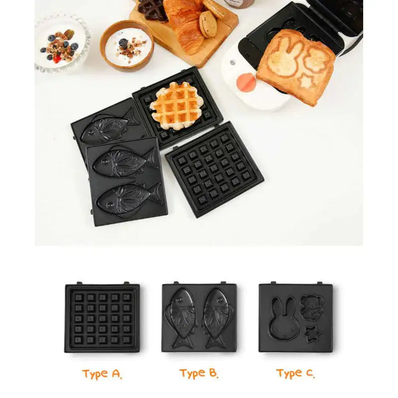 Bo Friends - Miffy - 3-in-1 Waffle Maker - Bo Friends - Waffle Maker - Harumio