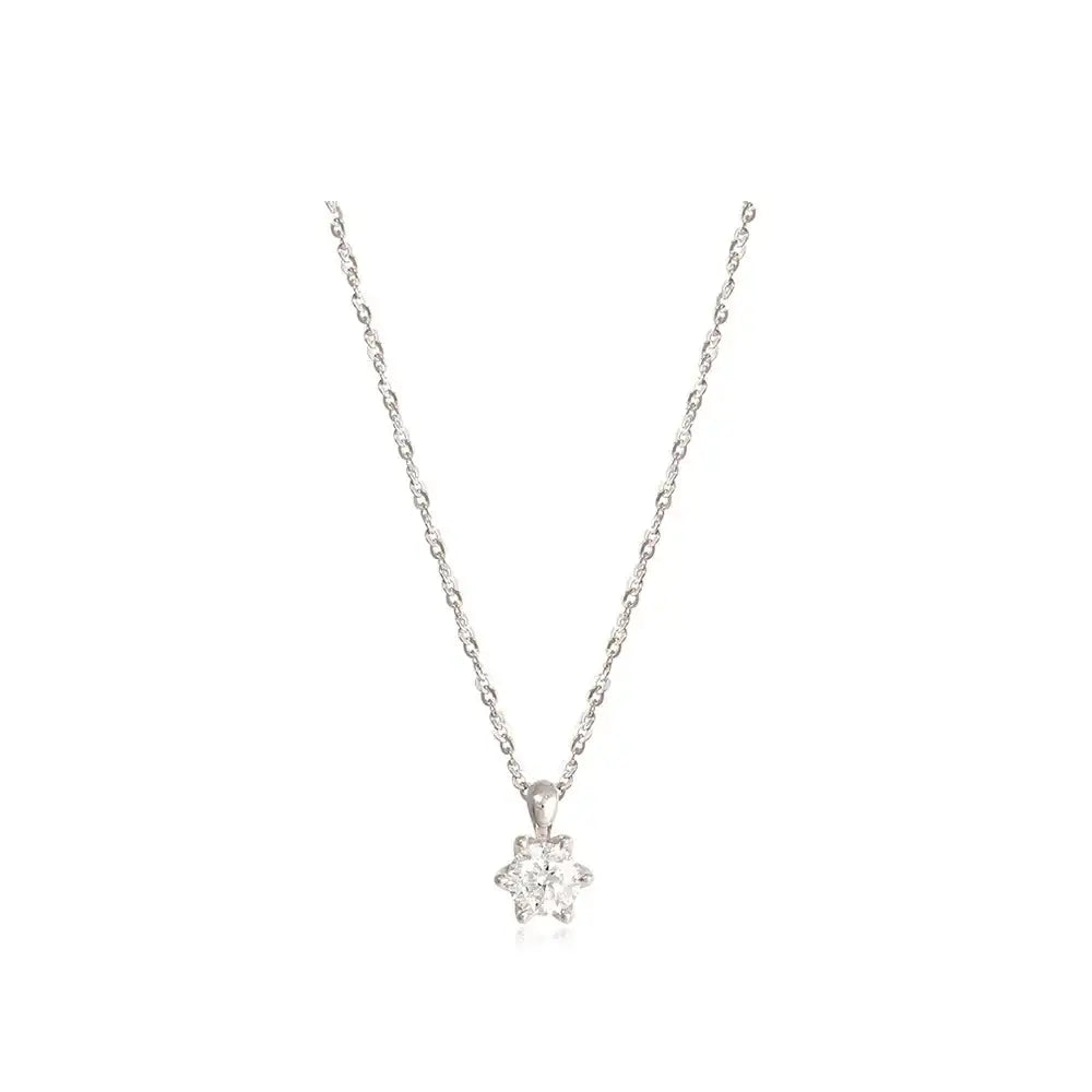 OST - Prong Setting Simulated Diamond Necklace - OST - Jewelry - Harumio