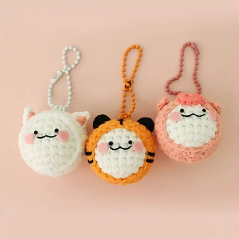 Ikmyeong - Animal Face Hand-Knitted Keyring V.2 - Ikmyeong Shop - Keyrings - Harumio
