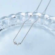 CLUE - Crystal Aqua Silver Necklace - CLUE - Jewelry - Harumio
