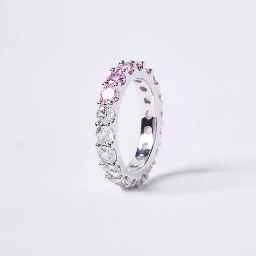OST - POPTS Collection Pink Half Stone Basic Ring - OST - Jewelry - Harumio