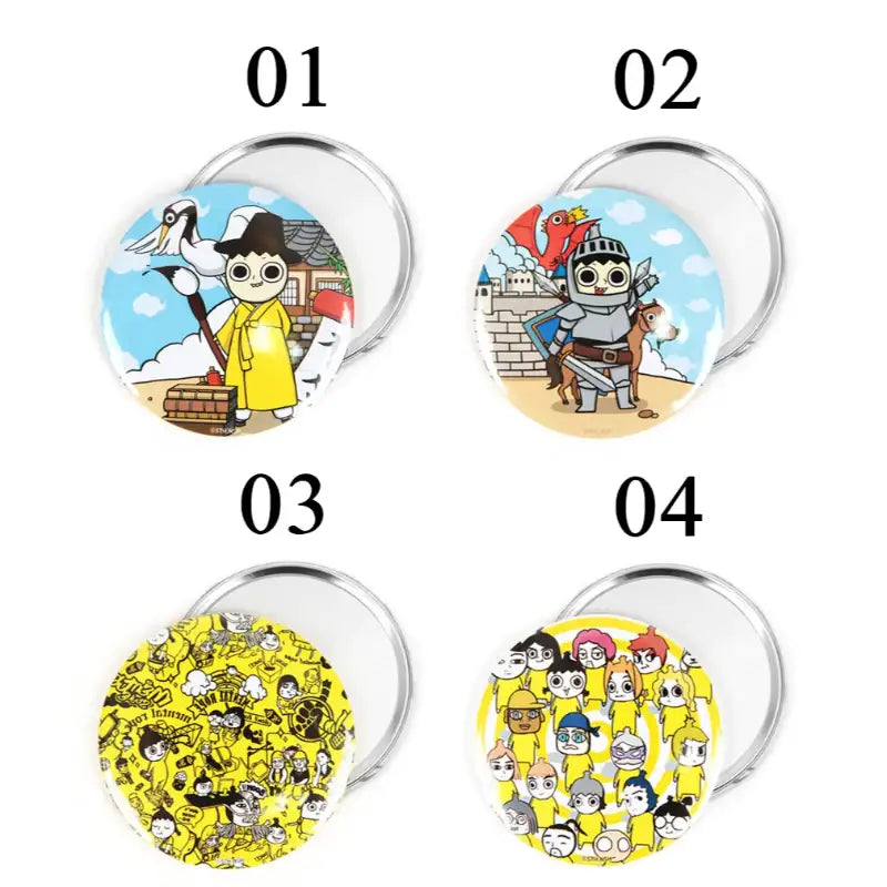 Don't Let Go of the Mental Rope - Round Pin Mirror - Webtoon Shop - Mirrors - Harumio