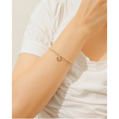 CLUE - 14K Gold Filled Eternal Citrine Stone Heart Bracelet