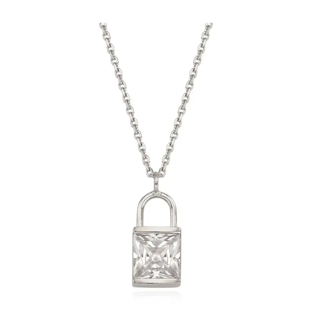 OST - Twinkle Lock Silver Necklace - OST - Jewelry - Harumio