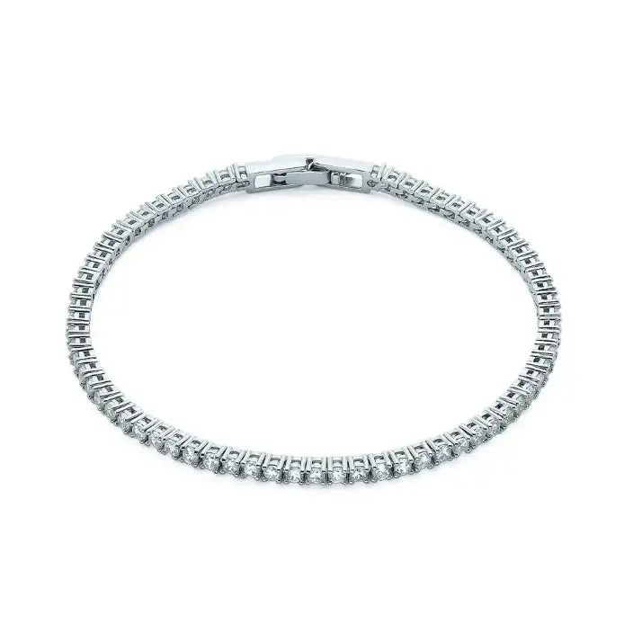 OST - Simulated Diamond Silver Tennis Bracelet (4mm) - OST - Jewelry - Harumio
