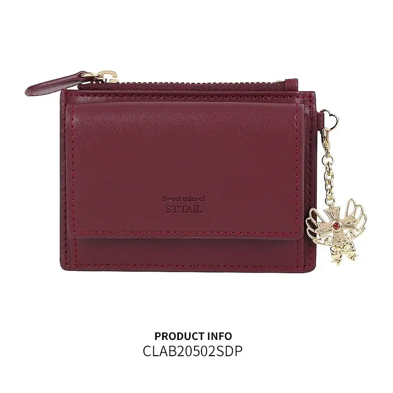 Saint Tail x Clue - Saint Cross Wings Card Wallet - Burgundy - CLUE - Wallet - Harumio