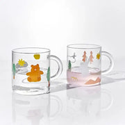 Korean ON Little Buddy - Glass Mug Set 2P - Modern House - Tableware - Harumio