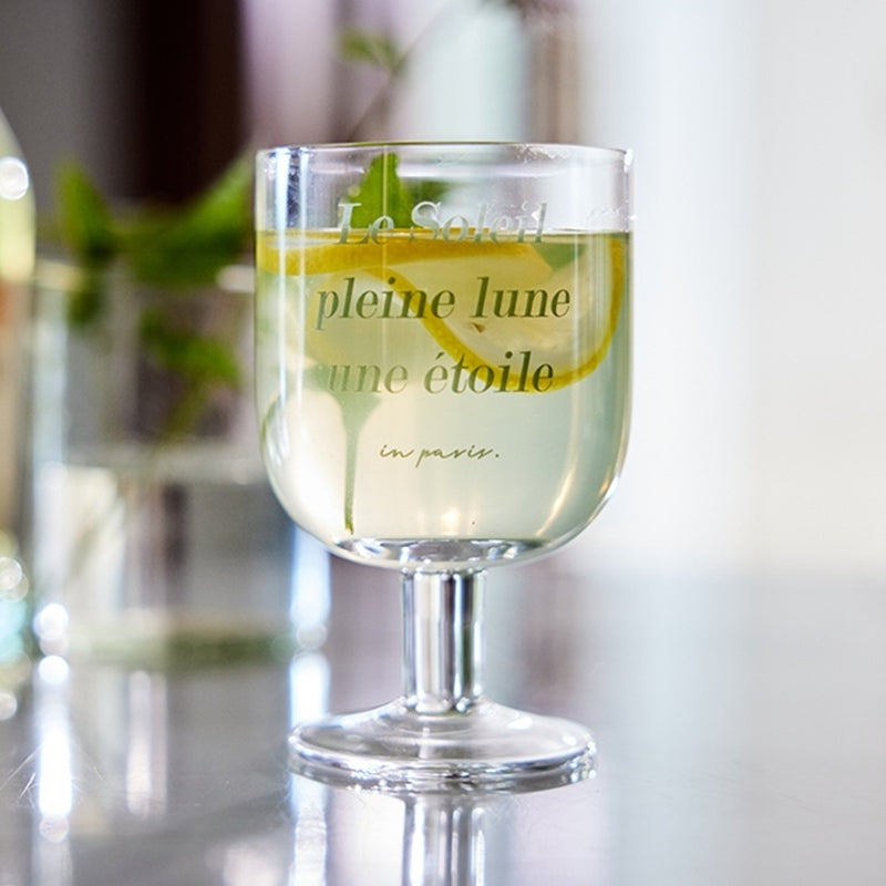 Korean Mine Lettering - Goblet Glass